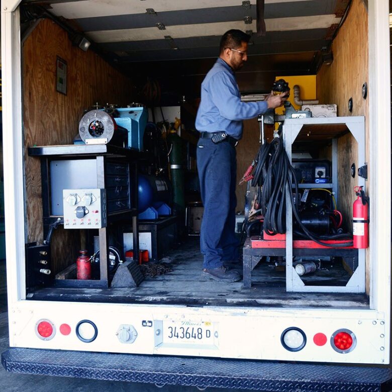 TRS Mobile Repair Service Truck Inside